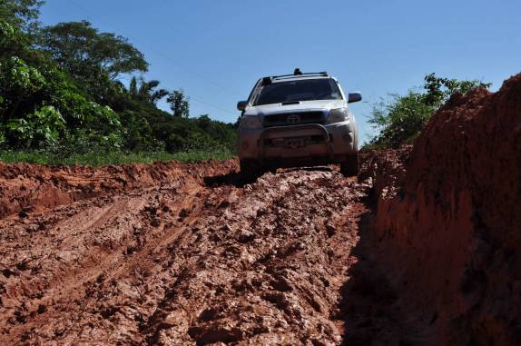 Logo depois da cidade de Realidade, a Fiona enfrenta os piores trechos da BR-319, estrada que liga Manaus à Porto Velho, em Rondônia